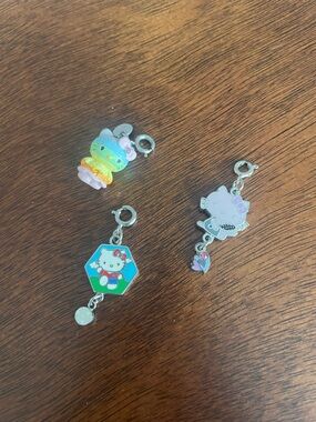 Sanrio Hello Kitty charms set of 3 Rainbow Soccer